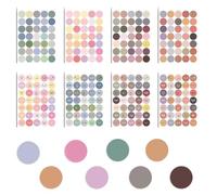 WUSJCOF 8 Fogli Etichette Adesive Colorate, stickers bambini Stickers Rotondi per Aula, Calendario, Album Fotografico, Busta, Adesivi Bambini, Bollini Adesivi Colorati, Sticker Calendario Avvento
