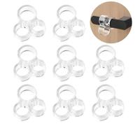 WUSJCOF 8 pezzi Fermaporte per maniglie in PVC, robusto maniglia finestra, protegge dalle graffiature, ferma anello silicone ferma porta gommini paracolpi Protezione per porte da interno (trasparente)