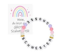 WUSJCOF Bracciale Grande Sorella - Regalo per la Nascita di un Fratellino o Sorellina - Divento Grande Sorella Regalo