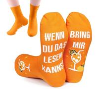 WUSJCOF Calzini,calzini da tennis arancioni divertenti,taglie 36-42,calzini in cotone da donna e da uomo,calzini sportivi,calzini colorati divertenti,regalo