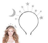 WUSJCOF Cerchietto Lunare e Stellare per Donna - Cerchietto Brillante per Costume Sole Luna Stelle, Cosplay, Compleanno e Carnevale