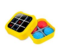 WUSJCOF Gioco del Tris, Console di Gioco Portatile Elettronica Giochi da Viaggio Portatili Educativi Giocattoli Fidget Gioco da Tavolo Puzzle Regalo per Bambini Adulti Tutte le Età (Giallo)