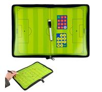 WUSJCOF Lavagna Tattica Calcio Magnetica, 1 pezzo, Kit Allenatore Calcio, Cartellina Allenatore con Penna, Pedine Magnetiche, Lavagna Magnetica per Calamite, per Analisi di Gioco, per Formazione