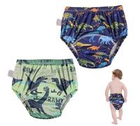 WUSJCOF Pannolino da Nuoto, 2 Pezzi Pannolini Lavabili, Piscina Regolabile Riutilizzabile, Costume Contenitivo Neonato e Neonata Mare, Costumi per Bambini 0-3 Anni