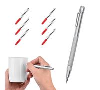 WUSJCOF Penne con Punta in Tungsteno 1PCS Penna Carburo di Tungsteno con 6PCS Punte di Penna Aggiuntive,Tungsteno Carburo Punta Scriber per Scrivere su Legno,Acciaio e Vetro