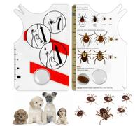 WUSJCOF Pinzetta per Zecche 2 Pezzi con Lente d'Ingrandimento, Rimozione Zecche per Persone, Bambini, Cani e Gatti, Rimozione Rapida e Sicura delle Zecche