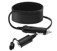 WUSJCOF Prolunga per Accendisigari Auto, Cavo di Accendisigari, Adattatore con spina e presa commutata, con 15A Fusibile, per la Maggior Parte dei Prodotti Elettronici (1M)