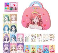 WUSJCOF Regalo Bambina 6 7 8 9 10 Anni, Lavoretti Creativi per Bambini, Giochi Creativi Bambina 10 Anni, Giochi Bambina 7 Anni, Libri Adesivi Bambini, Pittura Diamante giochi,Giochi Bambina 6 Anni