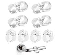 WUSJCOF Set da 8 pezzi, Altamente elastico, Protezione per pareti e mobili, Silicone Paracolpi, Gommini, Blocca, Copri Maniglia, Salva Muro, Tampone Proteggi Finestre, Ferma Porta, per Porte Interne