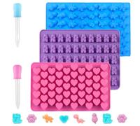 WUSJCOF Set di 3 pezzi,Antiaderente e Riutilizzabile,Stampi Rettangolari in Silicone per Barrette di Cereali,8 Cavità per Stampo,Ideale per Dolci,Cioccolatini e Snack