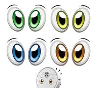WUSJCOF Set di 4 adesivi decorativi con viso e occhi per robot aspirapolvere, aspirapolvere robot, tosaerba robot