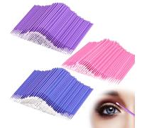 WUSJCOF Set di Pennelli per Vernice Auto 300 Pezzi, Pennelli per Rettifiche Esatte di Piccoli Danni alla Vernice e Colpi di Sasso Pennelli Fini in Scatola di Plastica (Viola/Blu/Rosa)