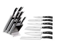 Wusthof : ceppo (nero) 6 coltelli forgiati serie Classic Ikon -made in Germany