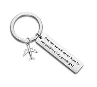 WUSUANED One Day We Will Never Have to Say Goodbye Long Distance Relationship Keychain Gift Regalo di San Valentino e NA, 0, Colore: Say Goodnight Keychain