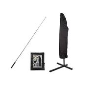 WUSUPU Copriombrellone da Esterno,Nero Copri Ombrellone da Giardino,210D Tessuto Oxford (265 X 40 / 70 / 50 CM),Dotato di un'asta rinforzata di 1.4 metri,Protezione Resistente Alle Intemperie e UV