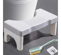 WUSUPU Sgabello WC,Sgabello da Toilette,Poggiapiedi,Panchetto con Cuscinetti,Plastica Portatile Poop Piede Sgabellino per Alleviare L'Intestino Adulti,Bambini,Anziani,Incinte