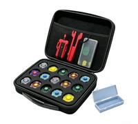 Wusvive Lotta per la custodia superiore giroscopio organizer 9-15 slot | for durable aBS carry box with handle for boys girls game red (9 slot blue)