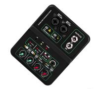 Wusvive Mixer audio USB portatile a 2 canali | Interfaccia di alimentazione da 48 V per chitarra con microfono XLR, dispositivo di registrazione audio ad alta risoluzione