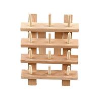 Wutaihill Portafilo da Ricamo, Organizer in Legno da 12 Bobine con Ganci for Appendere for Quilting e Fili da Cucito