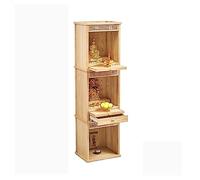 Wutaihill Tavolino, mobiletto for altare in legno massello in stile cinese for il culto del Buddha, piattaforma in olmo bianco cerato a tre strati, Guanyin della ricchezza for la casa(48cm)