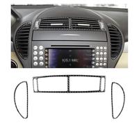 WUTBHGQXWIP Compatibile con Mercedes SLK R171 2004 2005 2006 2007 2008 2009 2010. Bocchetta d'Aria Centrale in Vera Fibra di Carbonio Morbida. Accessori Adesivi.(Black LHD RHD A)