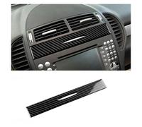 WUTBHGQXWIP Compatibile con Mercedes SLK R171 2004 2005 2006 2007 2008 2009 2010. Bocchetta d'Aria Centrale in Vera Fibra di Carbonio Morbida. Accessori Adesivi.(Black LHD RHD B)