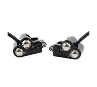 WUTBHGQXWIP Interruttore di controllo del manubrio del motociclo compatibile con Harley Sportster XL Touring Softail Dyna, Clacson, Lampeggiante, Avvio e Spegnimento senza cablaggio(Black)