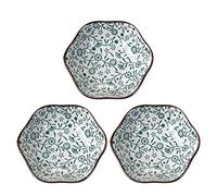 WUTIANBAO Ciotoline Per Aperitivo 3 Pezzi In Ceramica In Stile Giapponese Piccolo Piatto Per Salsa Di Salsa Di Soia Piatto Per Aceto Piatto Condimento Piatto Set Ciotole Colazione(A)