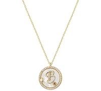 WUTIANBAO Collana Donna Raffinata Collana Con Ciondolo Lettera Iniziale Da Donna In Argento 925 Maiuscola Placcata Oro Dalla A Alla Z, Scatola Bigiotteria(B)