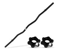 wuuhoo® Bilanciere Henry 25mm in Acciaio Cromato Fino - Bilanciere con 180cm o 150cm o 120cm, Impugnatura zigrinata e Filetto con Blocco a Stella, per l'allenamento, capacità 70 kg - 90 kg