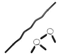 wuuhoo® Bilanciere per curl Franco, bilanciere SZ da 120cm / 140cm fino a 90 KG, bilanciere con supporto per disco olimpico da 30 mm Nero 140 cm