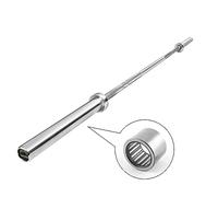 wuuhoo® I Bilanciere Boris 50mm in Acciaio ad Alta Lega Cromato Argento Fino a 450kg I bilanciere Olimpico 220cm e 20kg Peso Proprio I Maniglia zigrinata 28mm I ammissione Cuscinetto a Sfera ad Aghi