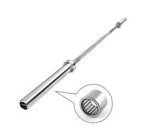 wuuhoo® I Bilanciere Dirk 50mm acciaio cromato argento fino a 250kg I bilanciere olimpico 220cm e 20kg peso proprio I maniglia zigrinata 30mm I porta disco cuscinetto a sfera ad ago