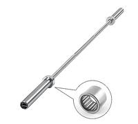 wuuhoo® I Bilanciere olimpico Pamela con 15kg e 201cm per le donne 50mm I acciaio ad alta lega cromato fino a 340kg I bilanciere con maniglia zigrinata 25mm e cuscinetto ad aghi