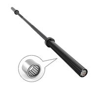 wuuhoo® I Bilanciere Roman 50mm acciaio rivestito galvanicamente nero fino a 250kg I bilanciere olimpico 220cm e 20kg peso proprio I maniglia zigrinata 30mm I ammissione cuscinetto a sfera ad aghi