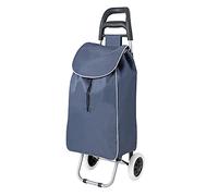 wuuhoo® I Carrello della spesa Shoppy con ruote e telaio in alluminio 34 litri I Carrello della spesa in blu pieghevole per gli spostamenti I Carrello con ruote pratico e lavabile