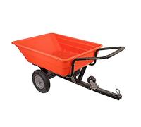 wuuhoo® Kalle rimorchio ribaltabile per il trattore da giardino, rimorchio fino a 300 KG, rimorchio per tosaerba, rimorchio ribaltabile giardino arancione