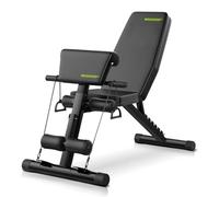 wuuhoo® Panca Pesi Apex - Panca da allenamento regolabile con bande elastiche, cuscino per bicipiti e imbottitura ergonomica per allenamenti versatili a casa