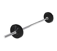 wuuhoo® Set bilanciere e Piastre Pesi Marcel, 26kg-60kg, bilanciere 30mm, bilanciere Cromato in Acciaio, 200cm/180 cm/160 cm/150 cm/120 cm (b) 28kg - 2 x 10kg | 150cm
