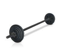 wuuhoo® Set bilanciere e Piastre Pesi Marcel, 26kg-60kg, bilanciere 30mm, bilanciere Cromato in Acciaio, 200cm/180 cm/160 cm/150 cm/120 cm (j) 60kg - 8x1,25 | 4x2,5 | 2x5 | 2x10 | 200cm