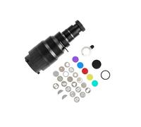 WUUISDNX Attacco per proiettore flash Snoot Spotlight che massimizza il controllo della luce e gli effetti ombra per un'eccellenza fotografica Snoot ottico conico con lente ottica 21 gobo