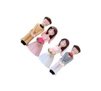 WUUISDNX Bambole per torta nuziale, decorazioni per feste, miniature, splendide statuette di sposi e sposi, decorazioni per torte da scrivania, ornamenti per occasioni speciali