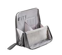 WUUISDNX Borsa da toilette impermeabile da uomo per tenere tutto organizzato Borsa per il trucco con scomparti Borsa per il trucco in tessuto Oxford grande, Grigio