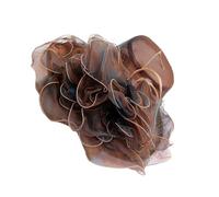 WUUISDNX Cappello da fascinatore a Fiore Grande Cappello da Donna alla Moda con Versatile Cappello da Donna di Lusso Cappelli da fascinatore per Cerimonia Nuziale per Le Donne, Marrone