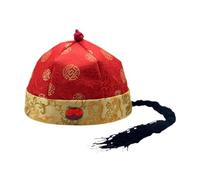 WUUISDNX Cappello da imperatore cinese con coda di cavallo Gioco di ruolo Cappello comodo che eleva il look tradizionale per occasioni speciali Costume