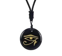 WUUISDNX Collana con ciondolo di Horus Look Per unico ed elegante Accessorio in corda regolabile adatto a tutte le occasioni Abbigliamento Scarpe Accessorio