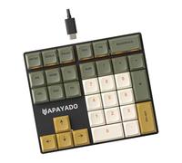 WUUISDNX Comodo tastierino numerico cablato retroilluminato a LED con 33 tasti per applicazioni di gioco e finanziarie Piccolo ma non semplice. Comoda tastiera, Asse rosso, 120x138mm
