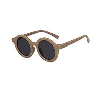 WUUISDNX Occhiali da sole rotondi per bambini Occhiali da bambino Occhiali da vista per il viso che indossano rosa, Marrone moka