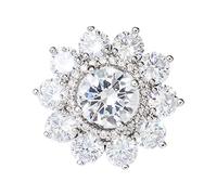 WUUISDNX Spilla in cristallo trasparente con risvolto Spilla accattivante con strass scintillanti Abiti da donna per le vacanze e celebrazioni con fiore in cristallo Più accattivante. a forma di