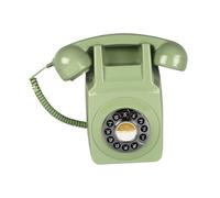 WUUISDNX Telefono retrò antico con quadrante, montaggio a parete, elegante, suono chiaro, adatto per feste, bar, telefono retrò da parete, antico, vintage, Verde, 22x14.5x9 cm
